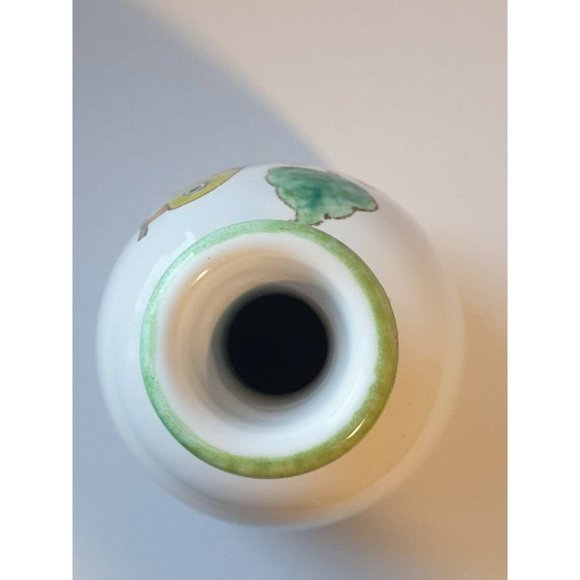 Italian Faience Vase,Hand-Painted Vase by Baudiuelli, Mid-Century, Bird & Grapes - Picture 3 of 8